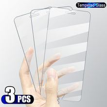 Load image into Gallery viewer, 3PCS Tempered Glass for iPhone 14 13 7 8 6s Plus X XR XS MAX SE 11 12 Pro MAX Screen Protector for iPhone 11 12 Pro XS MAX X XR